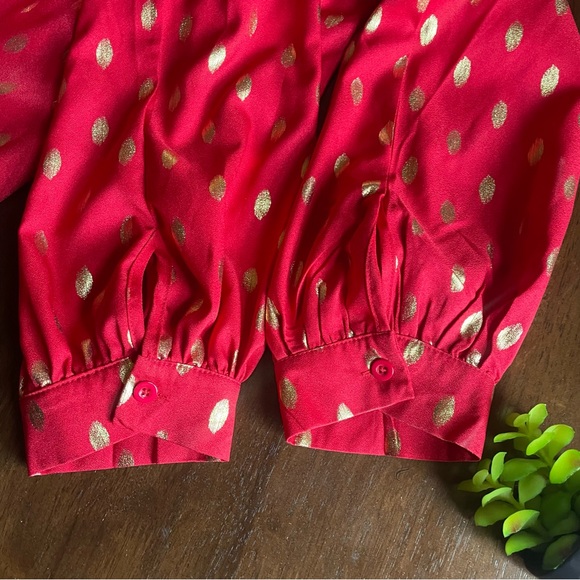 CurveSoul polka Dot V-Neck lantern sleeve midi Size 3X 22W 24W Plus-Size Dress - Picture 6 of 14